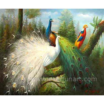 Peinture en toile d&#39;hiver Peacock Hot Sale 2014